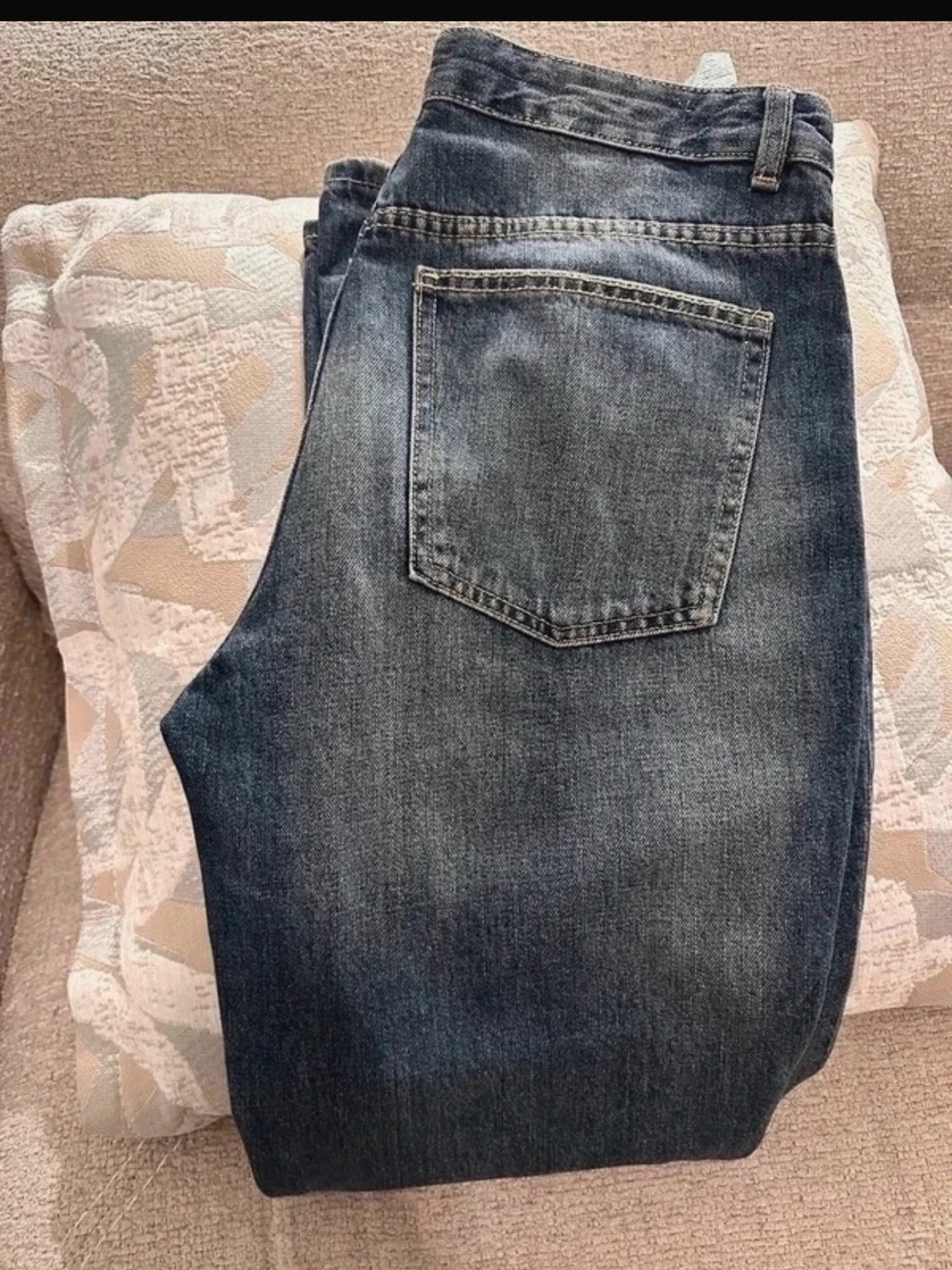 Zara Men's Washed Indigo Straight Jeans